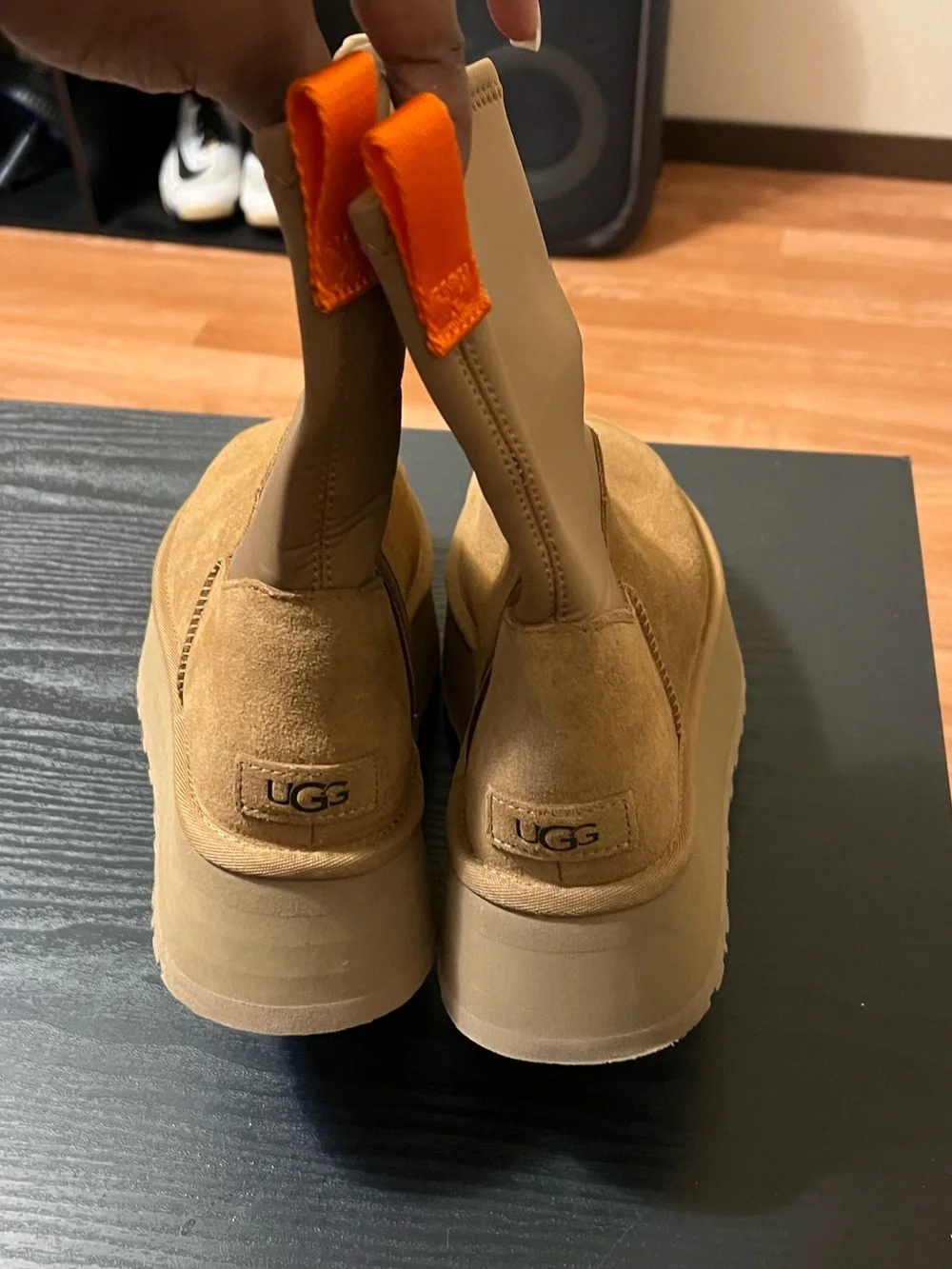 Women’s UGG Platform Boot in Tan Suede